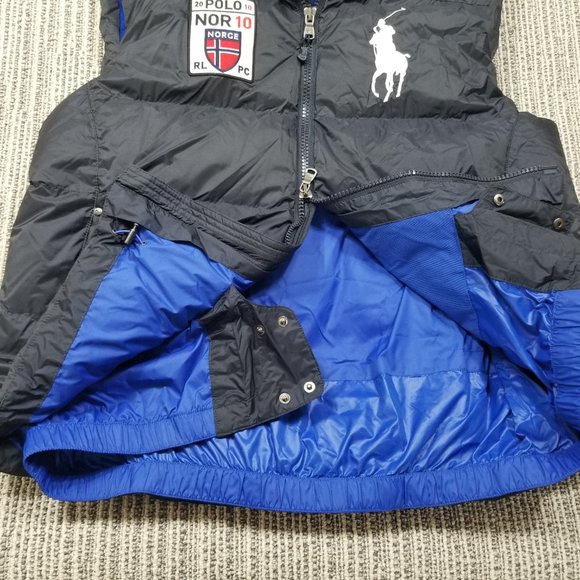 POLO Ralph Lauren USA Down Hill Alpine Big Pony Ski Down Puffer Vest Hooded XL - Picture 5 of 8